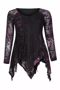 Violet Witch Tattered Top -Kreepsville Sales 00974