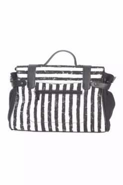 Spirit Summoner Striped Bag [BLACK/WHITE] -Kreepsville Sales 1642513632BG34320 20BLACK 20WHITE4copy