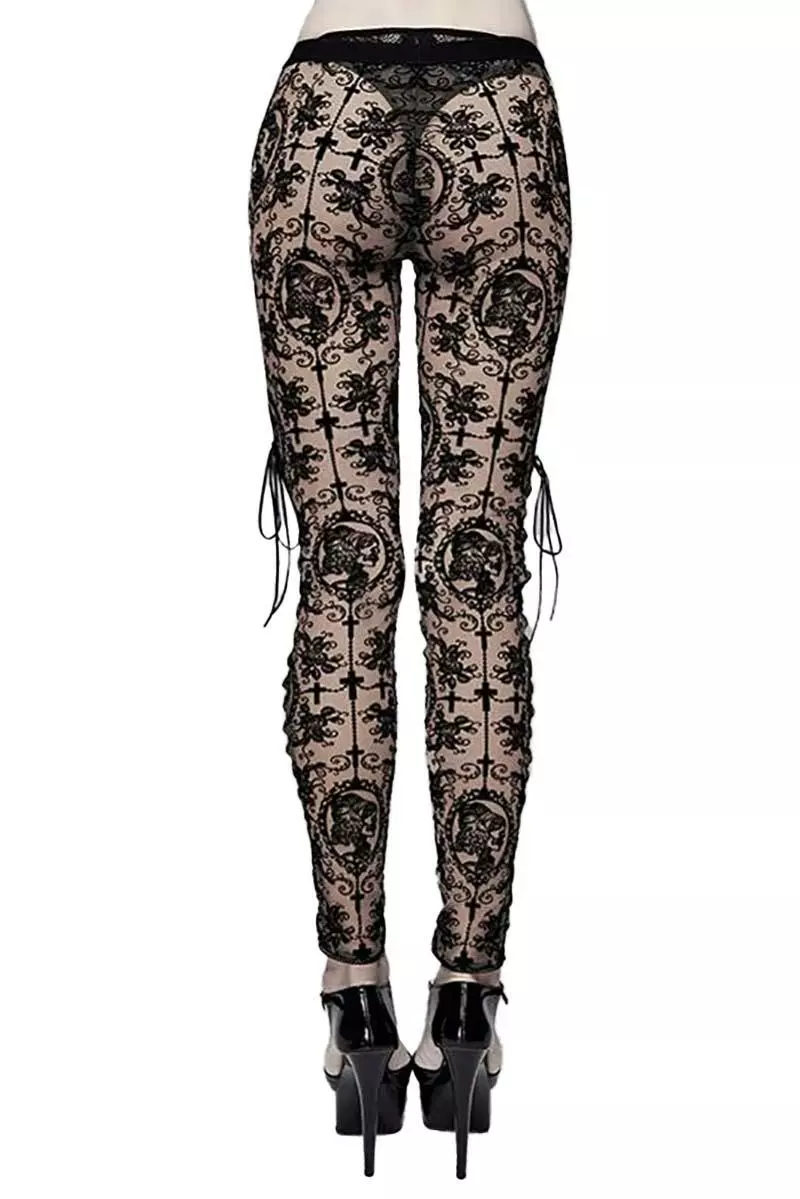 Bathory Edwardian Cameo Mesh Leggings 9 Bathory Edwardian Cameo Mesh Leggings - Image 7