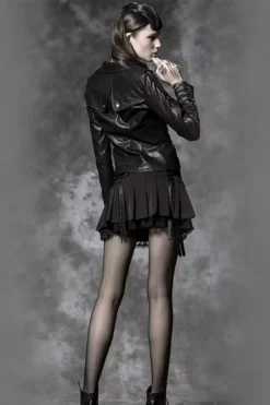 Diabolical Pleated Mini Skirt -Kreepsville Sales 6u765jyjg