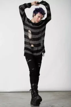 Abyss Knit Sweater [BLACK/GLITTER] [UNISEX] -Kreepsville Sales ABYSS KNIT SWEATER M B x1600 a9f228d5 d44b 451f 9f92 5162e33b5910