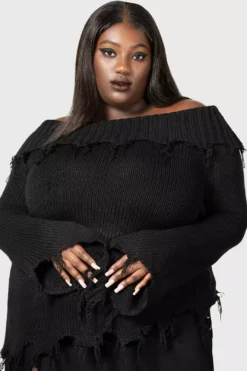 Aelfwine Asymmetric Sweater -Kreepsville Sales AELFWINE ASYMMETRIC SWEATER PLUS