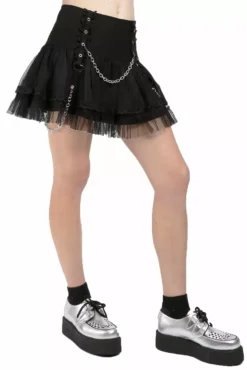 Lolita Tutu Skirt [Black/Black] -Kreepsville Sales AF4333 BLKBLK S
