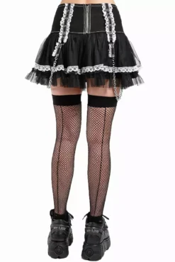 Lolita Tutu Skirt [Black/White] -Kreepsville Sales AF4333 BLKWHT B