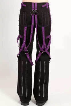 Tripp NYC Multi-Eyelet Pants [Black/Purple] -Kreepsville Sales AF4360 BLKPURP B 1000xcopy
