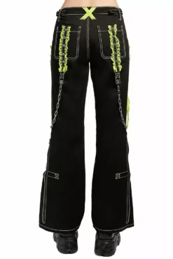 Lolita Dark Street Pants [Black/Lime Green] -Kreepsville Sales AF4380 BLACKLIME B 1000x b4c212d9 cb2b 432a 899c 22be0933d155