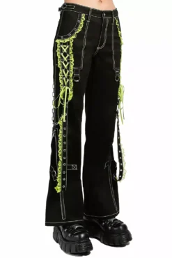 Lolita Dark Street Pants [Black/Lime Green] -Kreepsville Sales AF4380 BLACKLIME S 1000x dba34fd5 2d2c 4818 8425 b0b136678750