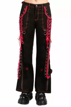 Lolita Dark Street Pants [Black/Pink]