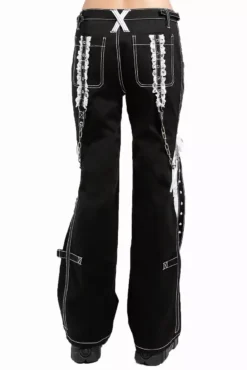 Lolita Dark Street Pants [Black/White] -Kreepsville Sales AF4380 BLK B