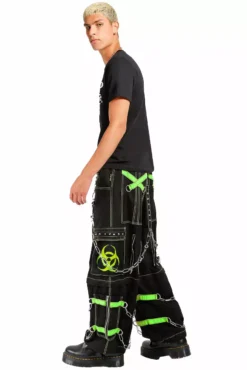Tripp Biohazard Zip Off Pants [Black/Lime] -Kreepsville Sales AF7049M BLKLIME FULL1 1000x b30afe55 3cf5 4dd0 9b12 52021e761839