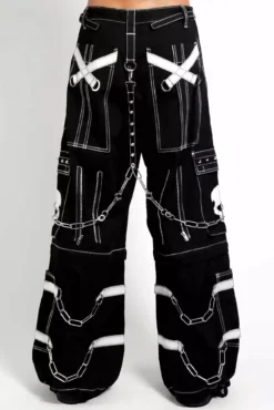 Tripp NYC Skull Bondage Pants [Black/White] -Kreepsville Sales AF7049M BLKWHT B 1000xcopy