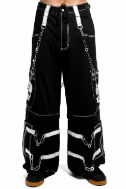 Tripp NYC Skull Bondage Pants [Black/White]