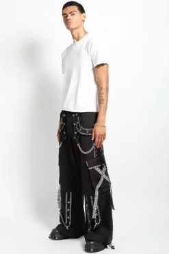 Tripp NYC Peep Dark Street Pants [BLACK/WHITE] -Kreepsville Sales AF7123M BLKWHTGING FULL 1000x 2e9c22d2 b149 49f2 995f eb9fdeae1bbc