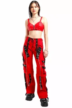 Tripp Dark Cuff Pants [Red] -Kreepsville Sales AF7240 RED FULL