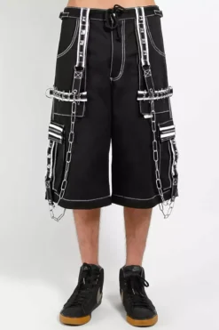 Tripp NYC Crazy Piper Pants [Black/White] -Kreepsville Sales AF7512M BLKWHT SHORTF 1000xcopy