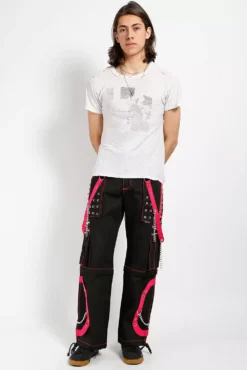 Tripp Step Chain Pants [Black/Pink] -Kreepsville Sales AF7713M BLKPINK FULL