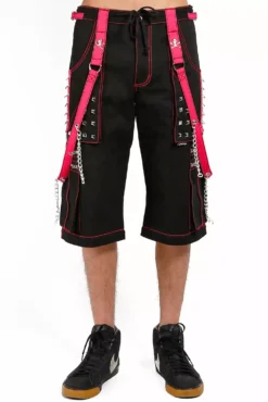 Tripp Step Chain Pants [Black/Pink] -Kreepsville Sales AFf7713M BLKPINK SHORTS
