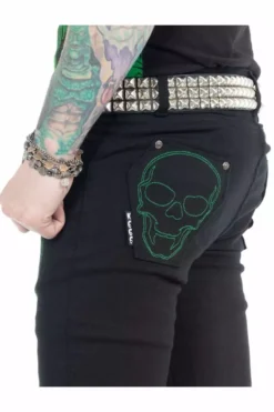 Skeleton Jeans [Unisex] [Green Bone] -Kreepsville Sales BACK da8c1737 daa3 433a 8838 61c71c18e013