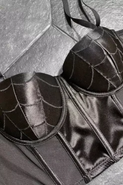 Black Widow Corset Top 14 Black Widow Corset Top -Kreepsville Sales Black widow corset Product photo 6 600x900copy