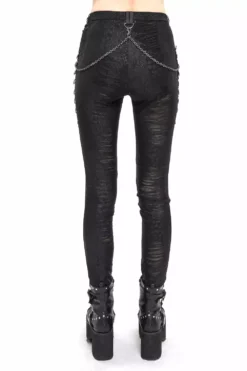 Snake Byte Shredded Leggings -Kreepsville Sales Cute goth leggings