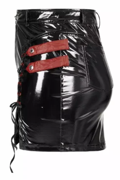 Hot Blood Vinyl Mini Skirt -Kreepsville Sales DQ578BQF 05
