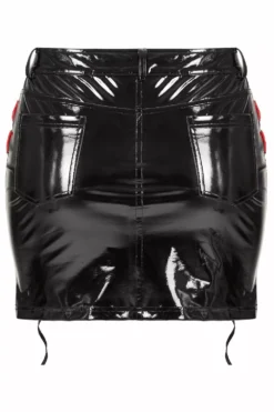Hot Blood Vinyl Mini Skirt -Kreepsville Sales DQ578BQF 06
