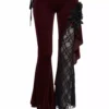 Red Wine Velvet Bell Bottoms -Kreepsville Sales EPT01102 9