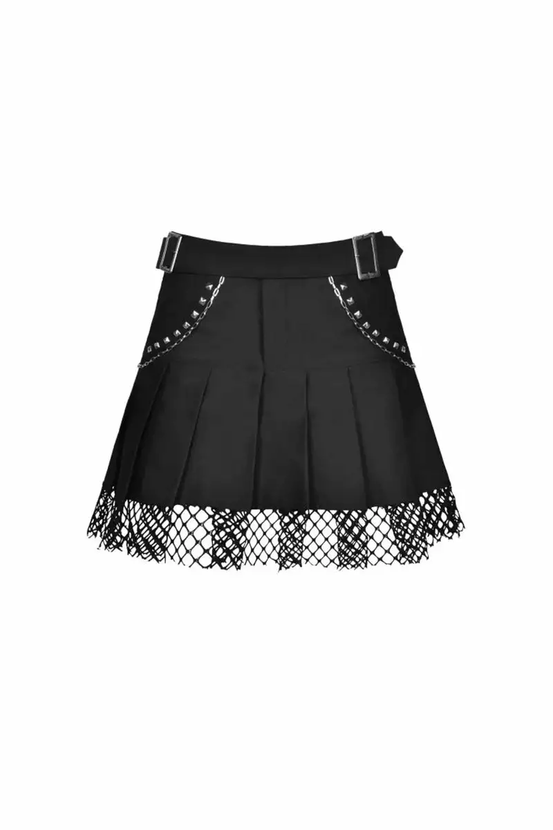 High Waisted Punk Pleated Skirt 4 High Waisted Punk Pleated Skirt - Image 2