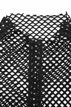 Club Creature Fishnet Top [BLACK] -Kreepsville Sales Emo Fishnet Top