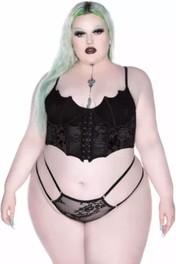 Fang Lace Bustier -Kreepsville Sales FANG BUSTIER PLUS B