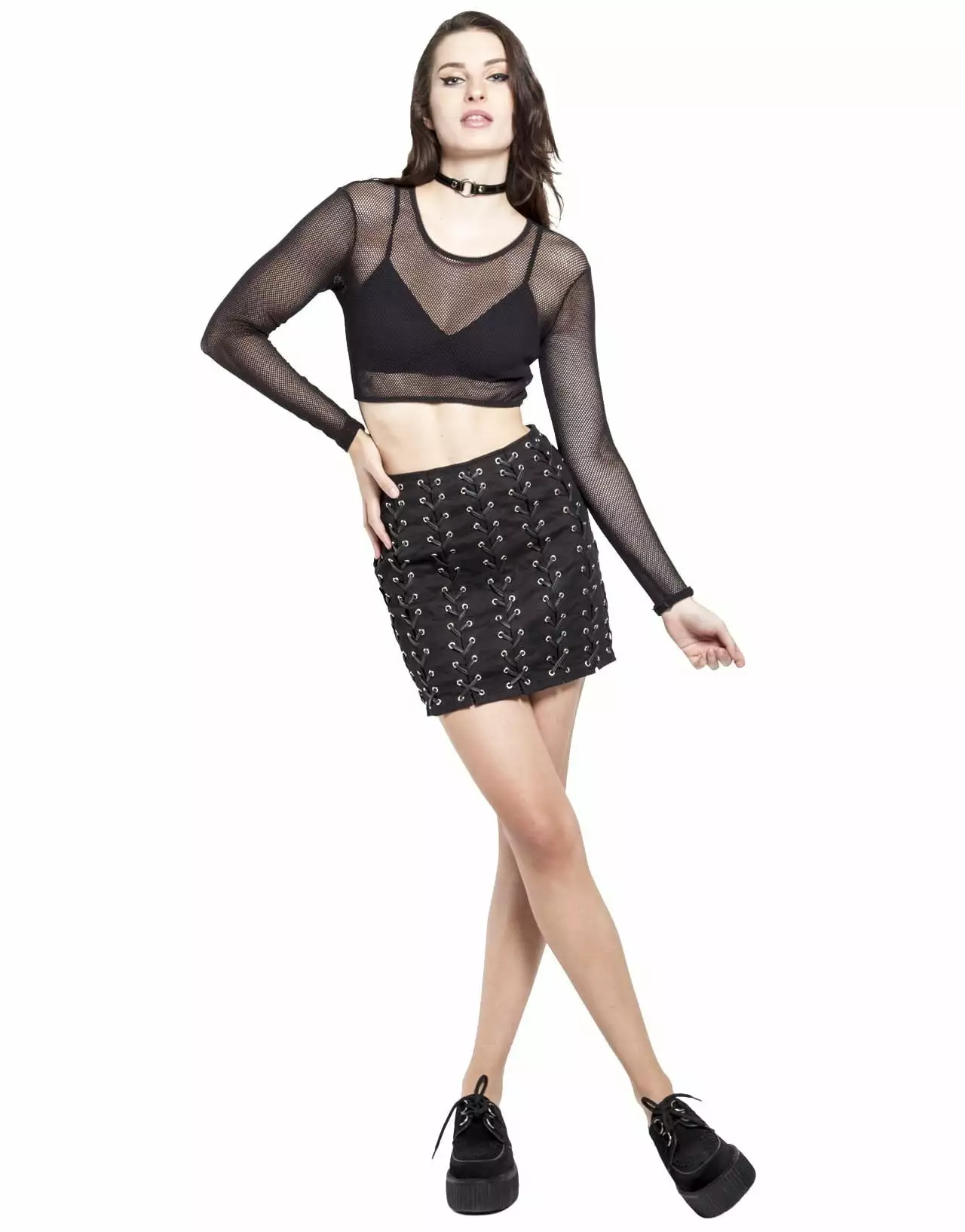 Tripp NYC Long Sleeve Crop Fishnet Top 6 Tripp NYC Long Sleeve Crop Fishnet Top - Image 4