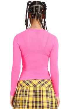 Tripp Ladies Long Sleeve Fishnet Shirt [Pink] -Kreepsville Sales FN9181 PINK B 1000x ef2051ed c8ba 47c1 bf3f b10230c2a76d