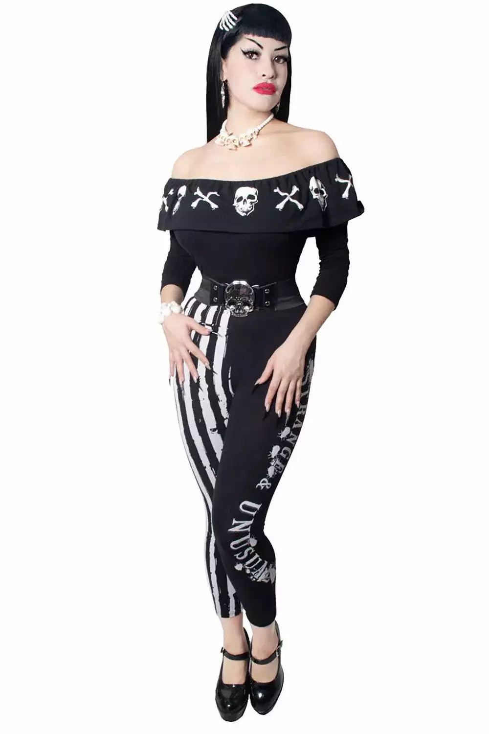 Strange & Unusual Stripe Capri Leggings 4 Strange & Unusual Stripe Capri Leggings - Image 2