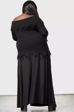 Aelfwine Asymmetric Sweater -Kreepsville Sales GOTHIC AELFWINE ASYMMETRIC SWEATER PLUS