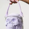 Grave Digger Skull Handbag [LILAC] -Kreepsville Sales GRAVE DIGGER HANDBAG LILAC W B x1600copy