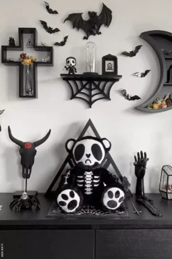 Grumpy Bones Bear -Kreepsville Sales Goth Bear Plush