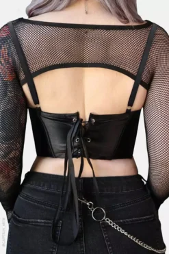 Black Widow Corset Top 12 Black Widow Corset Top -Kreepsville Sales Goth Corset