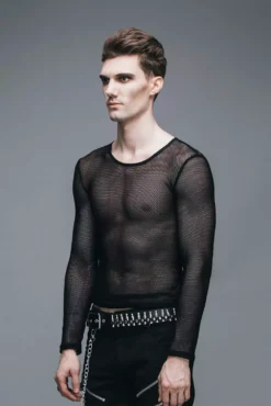 Fatal Melody Fishnet Top [UNISEX] -Kreepsville Sales Goth Net Top
