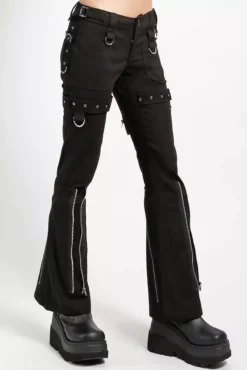 Tripp NYC Super Eyelet Pants [BLACK] -Kreepsville Sales Goth Pants