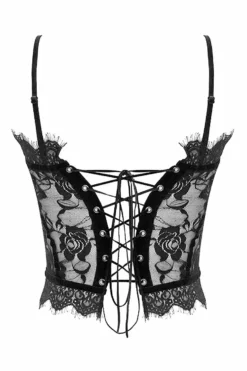 Lore Lace Crop Top -Kreepsville Sales Goth Tank Top