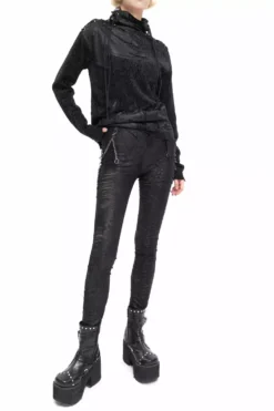 Snake Byte Shredded Leggings -Kreepsville Sales Gothic Leggings