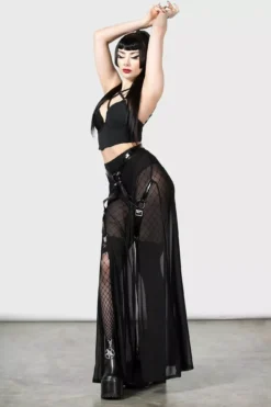 Venemous Magdelana Maxi Skirt -Kreepsville Sales Gothic Plus Size maxi skirt