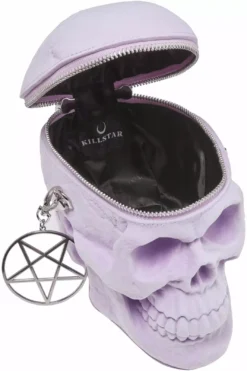 Grave Digger Skull Handbag [LILAC] -Kreepsville Sales GraveDiggerHandbag LILAC D x1600copy