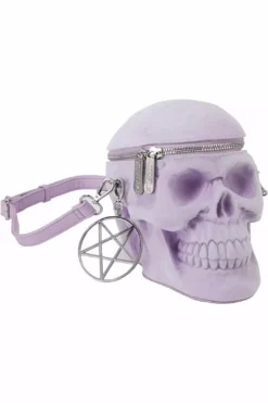Grave Digger Skull Handbag [LILAC] -Kreepsville Sales GraveDiggerHandbag LILAC G x1600copy
