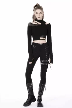 Grunge Core High Waisted Pants 13 Grunge Core High Waisted Pants -Kreepsville Sales Highwaisted Goth Jeans