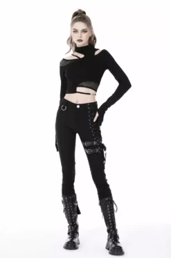 Grunge Core High Waisted Pants 12 Grunge Core High Waisted Pants -Kreepsville Sales Highwaisted Gothic Pants