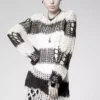 Punk Rave Damage Striped Sweater [Black/White] -Kreepsville Sales IMG 4786