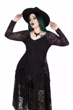 Violet Witch Tattered Top -Kreepsville Sales IMG 9270
