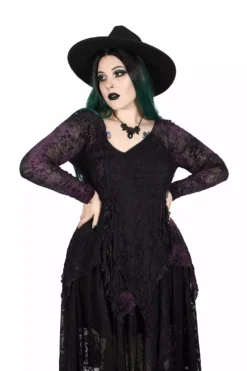 Violet Witch Tattered Top
