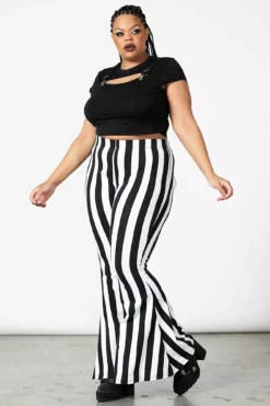 Inferno Room Flares [WHITE STRIPE] -Kreepsville Sales INFERNO ROOM FLARES WHITE PLUS W